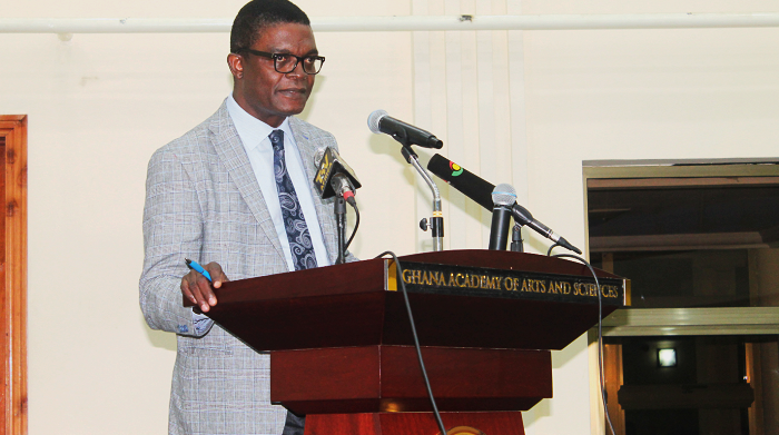 Dr Emmanuel Akwetey, Executive Director of Institute for Democratic Governance (IDEG), delivering a lecture during the ceremony.